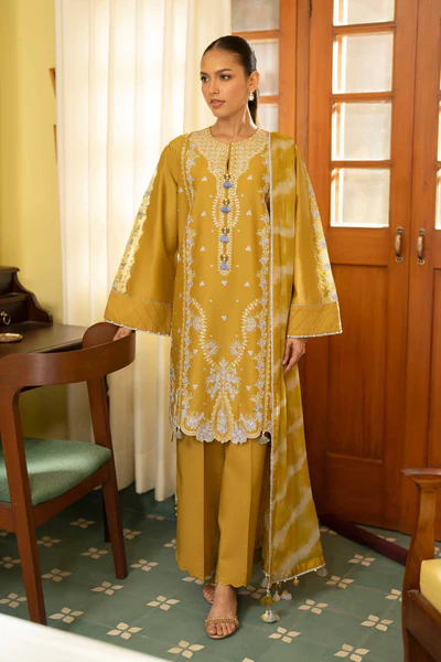 3 Piece - Digital Printed Embroidered Suit - Image 3
